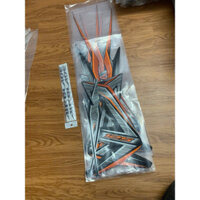 Trọn bộ tem dán 3 lớp xe AB Air blade (đời 2013->2015) màu cam - tem zin theo xe chính hãng Honda