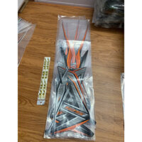 Trọn bộ tem dán 3 lớp xe AB Air Blade 125 ( đời 2013->2015) màu cam - tem zin theo xe chính hãng HonDa