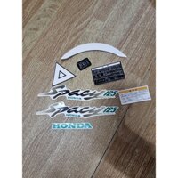 trọn bộ tem dán 3 lớp zin chính hãng xe Spacy 125 đời 2001 -2005