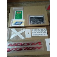 Trọn bộ tem nổi Vision màu đỏ đời 2015 đến 2020