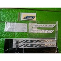 Trọn bộ tem nổi Vision màu crôm bạc 2015-2018 hàng nhập Thái Lan chất lượng cao dành trang trí riêng cho dòng xe này