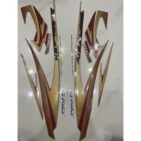 Trọn bộ tem rời 3 lớp zin thái dán xe máy Honda Air blade Fi 2010 màu đỏ