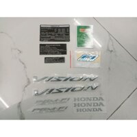 Trọn bộ tem Vision màu crôm bóng đời 2020 đến 2024 loại zin