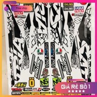 Trọn bộ Tem xe Satria Fi trắng đen
