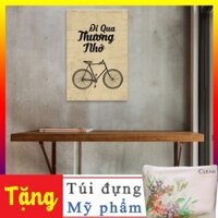 [Trọn bộ] Tranh treo tường phong cách vintge “Đi qua thương nhớ…” W2202 gồm khung, khoen, tặng quà