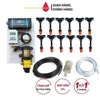 Trọn bộ tưới phun sương tự động 12 béc cam 1 hướng cho vườn lan cây cảnh vườn hoa hồng 10m2 15m2 - MHL