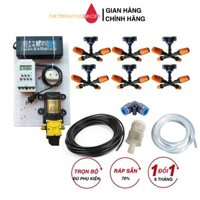 Trọn bộ tưới phun sương tự động 6 béc cam 4 hướng  cho vườn lan cây cảnh, vườn hoa hồng 10m2 15m2 - MHL