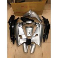 TRỌN BỘ VỎ NHỰA XE WAVE BẠC ĐEN 2 PHA
