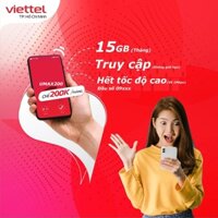 {TRỌN GÓI 1 THÁNG} Sim 4G Viettel gói UMAX200 miễn Phí 15GB tháng đầu số 09xxx