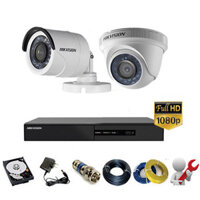 Trọn gói bộ 02 mắt Camera Hikvision 2MP-1080P