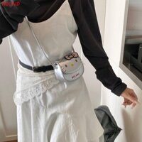 Tròn KT Túi Đeo Vai Mèo, Túi Xách Nơ Kitty Crosbody, Anime Hoạt Hình Dễ Thương Mèo Kitty Ví Trẻ Em