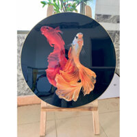 Tròn Tranh Tráng Gương 6D Cao Cấp