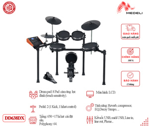 Trống điện tử Medeli DD638DX