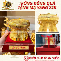 Trống Đồng Quà Tặng Mạ Vàng 24K Để Bàn Sang Trọng Quà Tặng Lưu Niệm Tặng Đối Tác Tặng Sếp Đủ Kích Thước