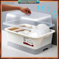 [Trọng Kho] Rổ úp Bát đĩa Sấy khô, Rổ úp chén bát, có nắp đậy Chống bụi Tiết kiệm không gian cho nhà bếp Onemore