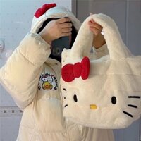 Trong kho Túi xách Hello Kitty dễ thương Túi đeo chéo Túi đeo vai học sinh búp bê sang trọng
