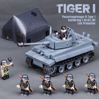 🌺Trong kho🐝 Tương thích với Tiger Tank World War II Series Quân đội Full Crown Đồ chơi lắp r