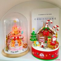 Trong kho►✘✼Quà tặng giáng sinh Lego Đồ chơi lắp ráp cây thông Noel cho bé gái loạt hộp nhạc