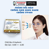 Tròng Kính Cận chuyển màu  POSHOP Mắt Kính có tính Chống năng lượng Xanh Đi Nắng Chống UV400