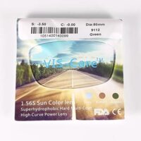 Tròng Kính Cận Màu Khói , Trà , Xanh RayBan VIS-Care 1.56 Sun-Active SHMC Chính Hãng