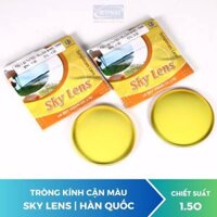 Tròng kính Cận màu Vàng, Khói, Trà, Xanh Sky Lens 1.50 SHMC