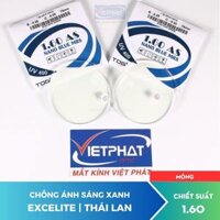 Tròng kính chống ánh sáng xanh Excelite 1.60 AS Nano Blue MR8