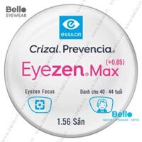 Tròng Kính Chống Mỏi Essilor Eyezen Max (+0.85) Crizal Prevencia cho người 40 đến 44 tuổi