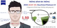 TRÒNG KÍNH ĐA TRÒNG 1.50 ZEISS LIGHT 3Dv PLATINUM UV