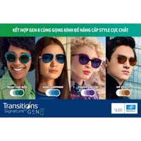 Tròng Kính Đổi Màu ESSILOR SPH Transitions Style Colors Gen8 Chính Hãng