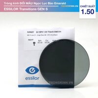 Tròng kính Đổi Màu Ngọc Lục Bảo Essilor Transitions Gen S Emerald | TRONGKINH.VN