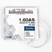 TRÒNG KÍNH _ Excelite VV 1.60 AS NANO BLUE MR8 UV 400