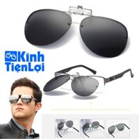 Tròng kính mát kẹp phân cực cho người cận Kính râm Kẹp kính cận Phi công