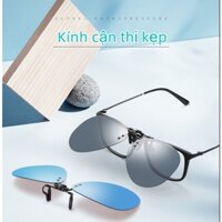 Tròng kính Mắt kẹp phân cực chống tia cực tím UV400 cho người cận Kính râm Kẹp kính cận thời trang nam nữ Phi công