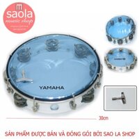 Trống Lắc Tay - Lục Lạc Gõ Bo Tambourine L1 (Mặt Trống Xanh)