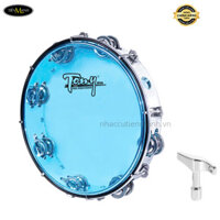 Trống Lắc Tay – Lục Lạc Gõ Bo Tambourine Tony Khung Bạc Mặt Xanh