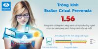 TRÒNG LỌC ÁNH SÁNG XANH ESSILOR 1.56 CRIZAL PREVENCI