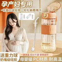 Trọng Lực Bóng Ống Hút Cốc Phụ Nữ Mang Thai Thai Chuyên Dụng Cốc Nước Người Lớn Có Ống Hút Ly Nằm Nước Uống Nhiệt Độ Cao {BaBeTwo}