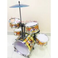 Trống Mickey, Doremon, Kitty siêu To, Đại, Bộ Trống Jazz Drum cho bé
