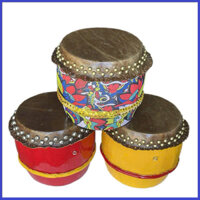 Trống múa lân 1 mặt kích thước 25cm (Tặng kèm dùi)