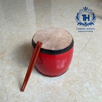 Trống múa lân 16x16cm kèm 1 cặp dùi gõ trống cho bé chơi trung thu.