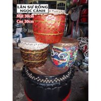 Trống múa lân 3 tấc cho bé từ 3-12 tuổi (kích thước 30cm x 30cm) (Có kèm dùi)