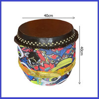 Trống múa lân 4 tấc (Kích thước 40cm x 40cm)(tặng kèm dùi)