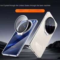Trong Suốt Chống Vàng Ống Kính Kim Loại Kính Cường Lực Bảo Vệ Ống Kính Ốp Lưng Điện Thoại VIVO x200 pro x200 pro mini X100 Ultra Vỏ Cảm Giác Da Camera Chống Sốc Bảo Vệ