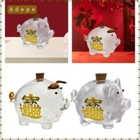 Trong Suốt Heo Đất Thủy Tinh Hình Con Heo Tác Phẩm Nghệ Thuật Mới Lạ Mini Thủy Tinh Tượng Bình Hộp Tiết Kiệm Tiền Cho Máy Tính Để Bàn Bé Gái