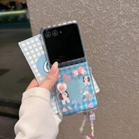Trong Suốt Hoạt Hình Dễ Thương Gấu Ốp lưng Motorola Moto Razr 40 50 Ultra Vòng Tay Bảo Vệ PC Vỏ Cứng Ốp Lưng