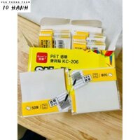 [TRONG SUỐT] HỘP 50 XẤP Giấy Note / Giấy Ghi Nhớ / Giấy Ghi Chú Trong Suốt, Bằng Nhựa Chống Nước 3x3 (76x76mm) KC-206