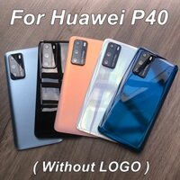 Trong Suốt Mặt Sau Kính Cho Huawei P40 Pin Có Ống Kính Máy Ảnh Mặt Sau Kính Bảng Điều Khiển Phía Sau Nhà Ở Cửa + Miếng Dán ANA-NX9 ANA-LX4