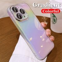 Trong Suốt Ốp Điện Thoại Silicon Mềm Chống Sốc Màu gradient Lấp Lánh Cho iphone 11 12 13 14 15 pro max