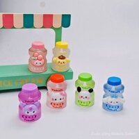 [Trong suốt phát sáng trong bóng tối] Mặt dây chuyền dễ thương DIY 3D phát sáng trong bóng tối Yakult Sanrio, đồ chơi thời trang dễ thương, phụ kiện nhựa trong túi blind