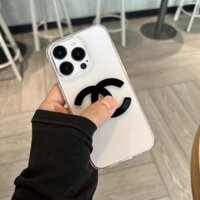 Trong suốt trong suốt đơn giản INS Soft Edge Chanel PLUS Thích hợp cho Apple 15PROMAX Vỏ bảo vệ iphone14 / 13 / 12 / 11